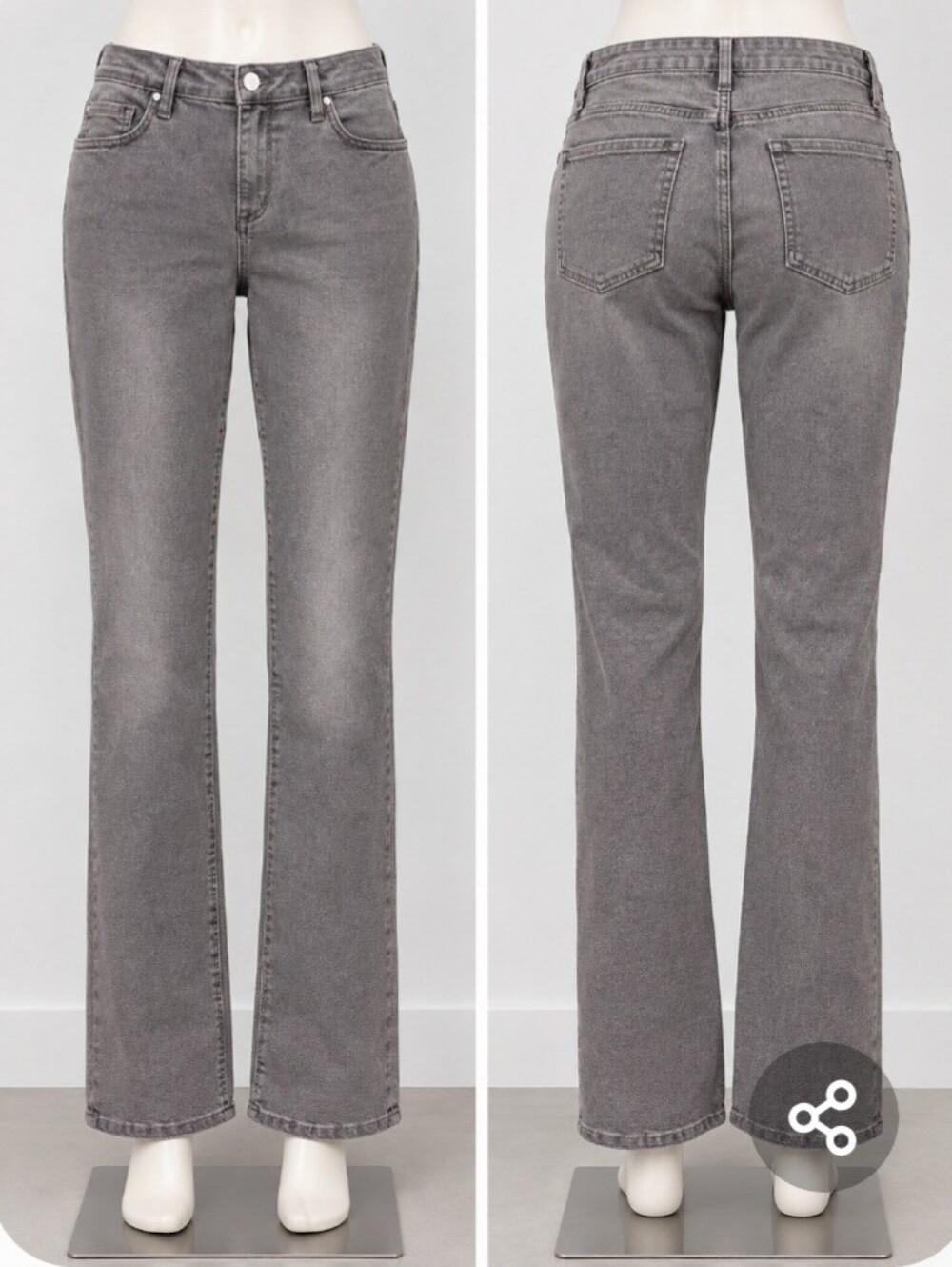 Jones New York Gray Flare Jeans